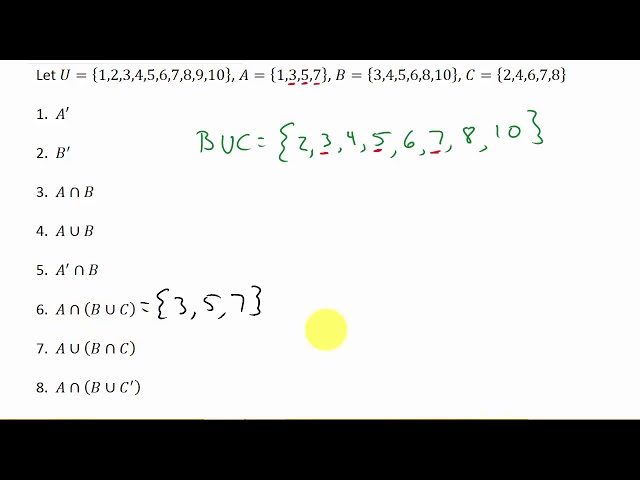 Sets: Union, Intersection, Complement