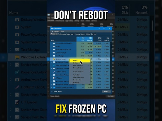 Stop Rebooting Your PC How to Restart Windows Explorer