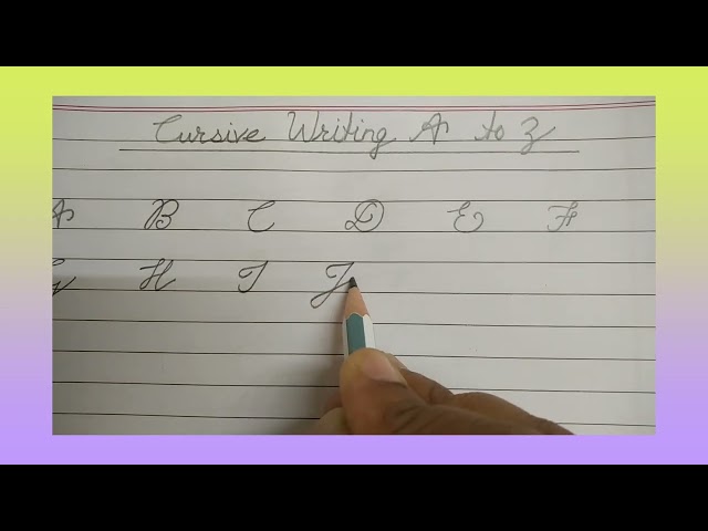 Cursive capital A to Z | Cursive writing 