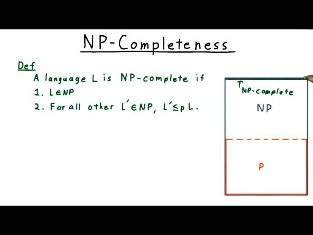 NP Completeness - Georgia Tech - Computability, Complexity, Theory: Complexity