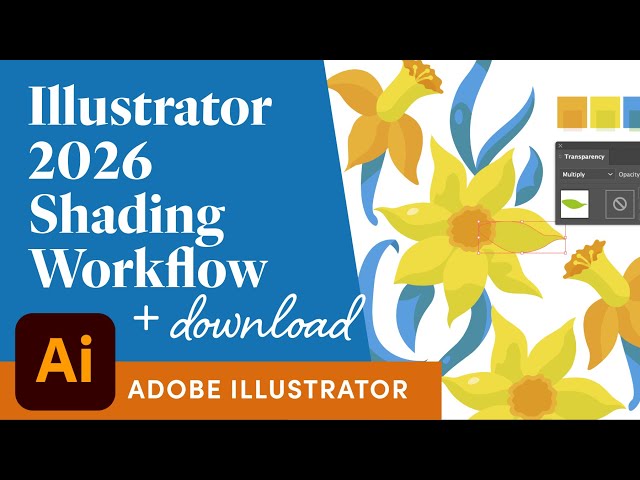 Illustrator 2026 Shading with the Shape Builder Tool Exercise with Download