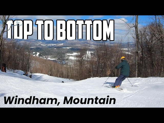 Skiing Windham Mountain NY, TOP TO BOTTOM, Via Windfall