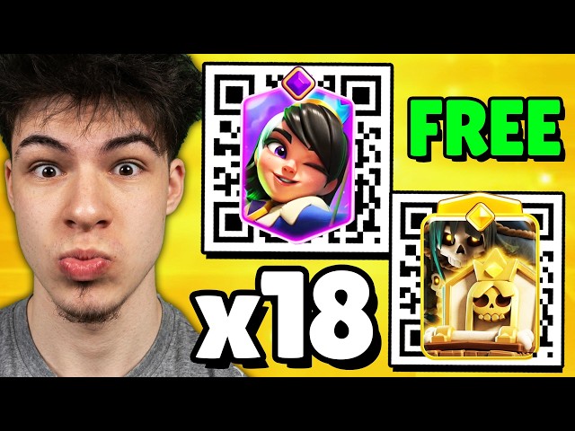 ALL 18 WORKING QR CODES in Clash Royale!