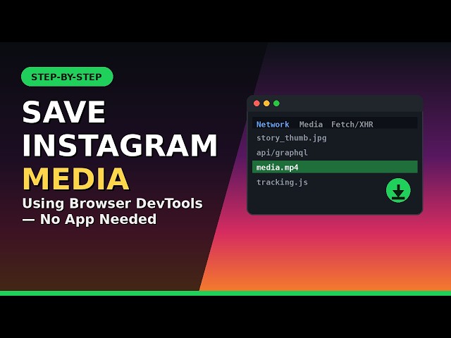 Save Instagram Posts, Reels, and Audios Without Any App — DevTools Method