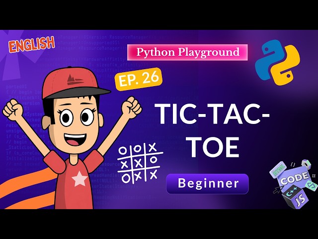 Build Tic-Tac-Toe in Python | Ep 26 #python #pythonforbeginner