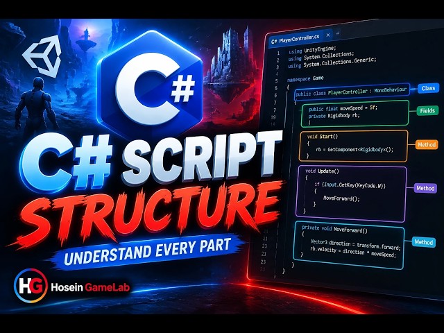 Understanding the C# Script Structure in Unity 6 | C# for Unity 6 #5