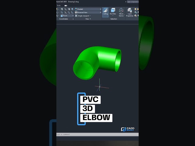 🔧 How to Create a 3D Elbow in AutoCAD | 3D Modeling Tutorial