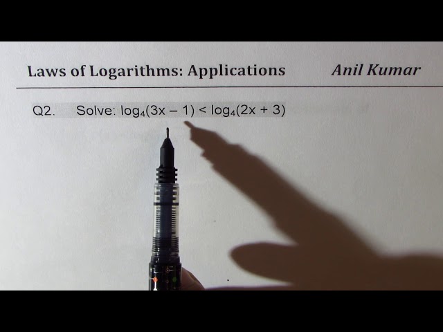 Important Domain and Inequality with Logarithms