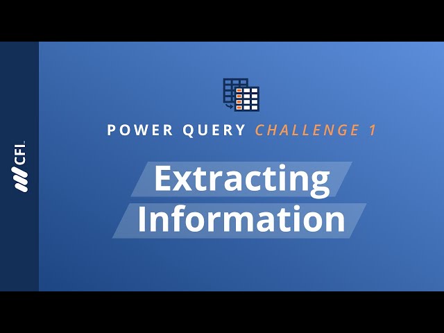 Power Query Challenge 2 - Extracting Information