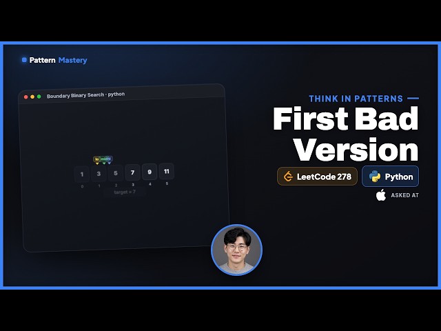 First Bad Version - LeetCode 278 | Boundary Binary Search (Python)