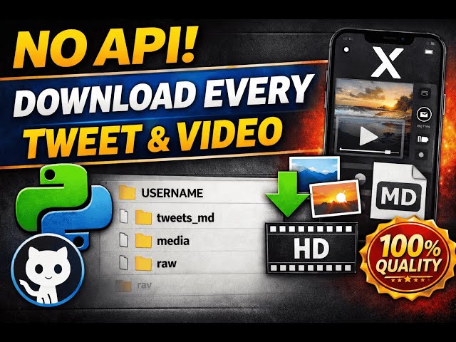 Archive Any Twitter/X Account (No API) Using Python #TwitterArchive #PythonTutorial #NoAPI