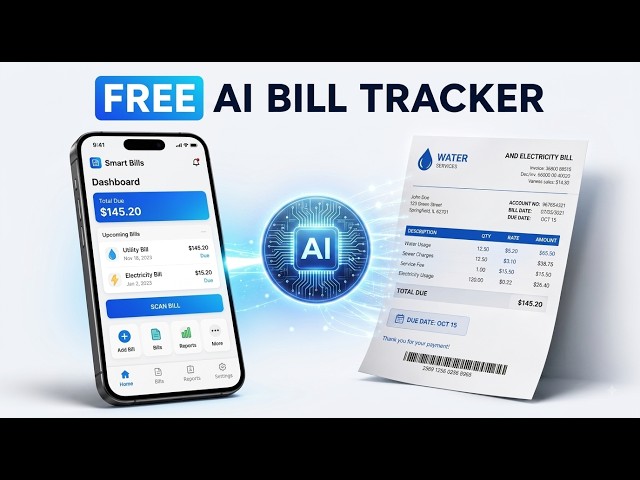 I Built a FREE AI Bill Tracker Without Coding | Google AI Studio + Gemini AI