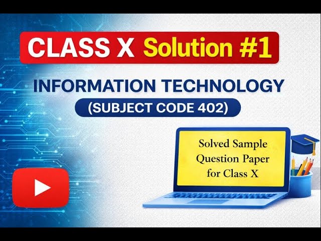 Class 10 IT (402) Full Paper Solution 🔥 2024–25 | Guaranteed Help .#it
