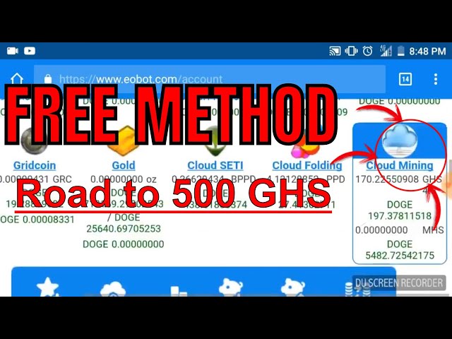 Eobot Cloud Mining - Road to 500 Ghs! (Free Method)