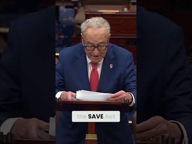 Schumer Declares SAVE Act Dead: “Give It Up Donald” – Trump Election Bill Fails in Senate