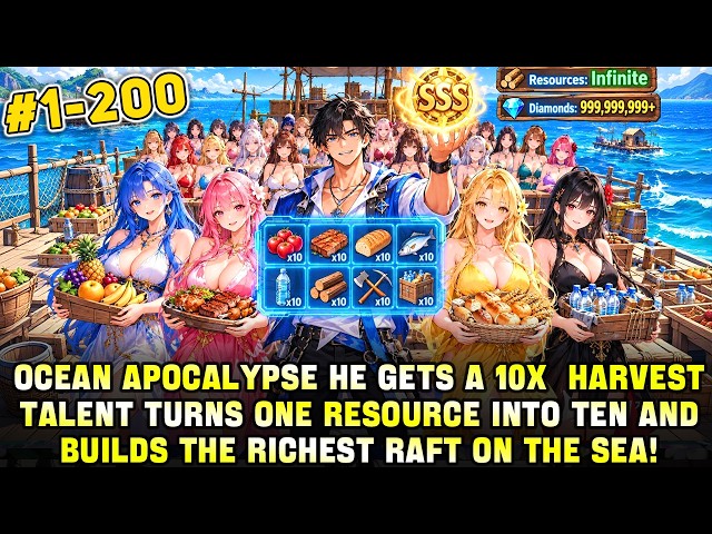 Raft Survival: He Awakens SSS 10x Boost Talent—Supplies Grow 10x Daily, and He’ll Rule the Ocean!