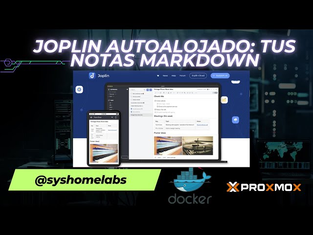 Joplin Autoalojado en Docker: Sincroniza tus notas de forma segura