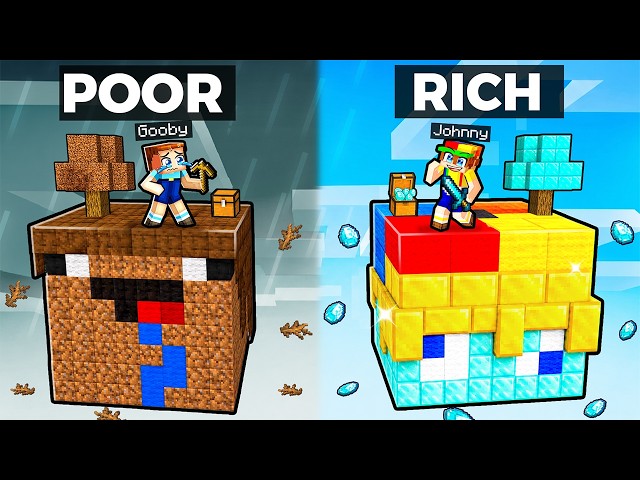 POOR VS RICH Head Chunk Build Battle in Minecraft!