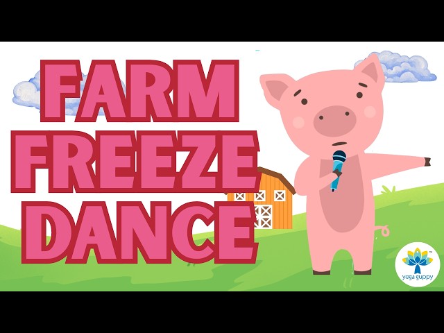 Yoga Freeze Dance | Action Song for Kids | Farm Animals Warm Up | Yoga Guppy by Rashmi Ramesh
