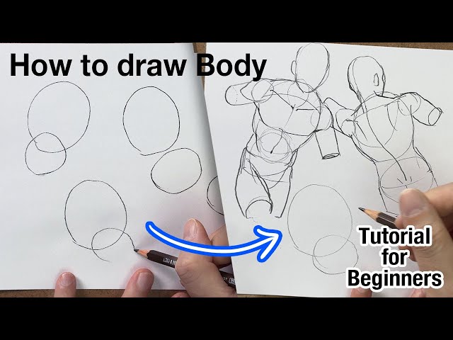 Basic Body Drawing Tutorial for Beginners (Men's body)