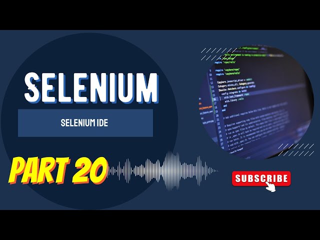 How to use Selenium IDE