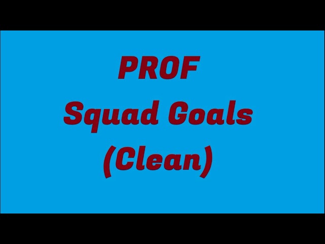 PROF - Squad Goals (Clean)