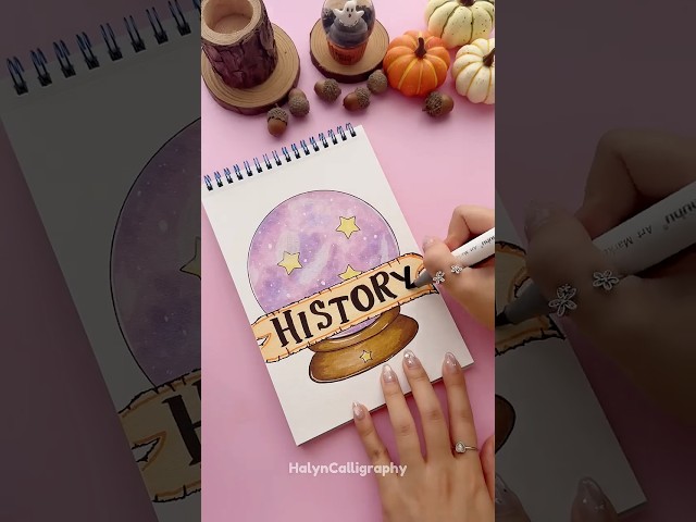 Creative Front Page Idea: History 🔮 #shorts #frontpage #halyncalligraphy