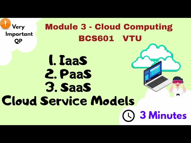 IaaS, PaaS, SaaS cloud service models at different service levels | Cloud Computing module 3| BCS601