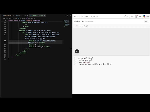 live coding - no talking - git | deployment | setup