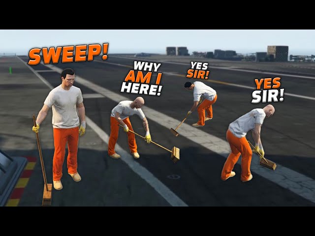 Making People Do Community Service With Me!! (FIVEM GTA RP TROLLING)