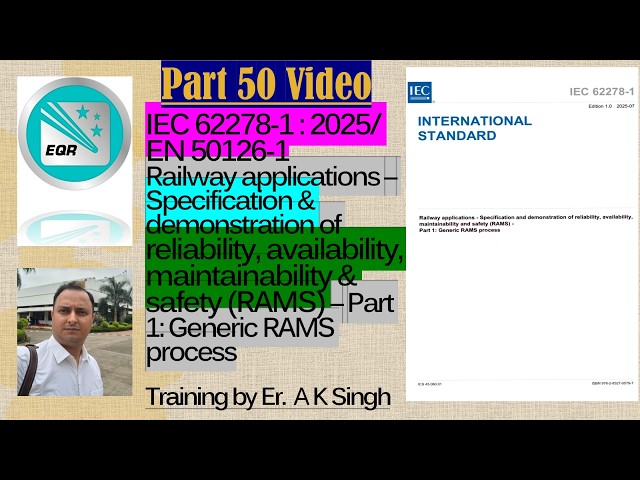 IEC 62278-1/ EN 50126-1 | RAMS Training | Product System | Part 50: Clause 8 | Safety Case & Recall