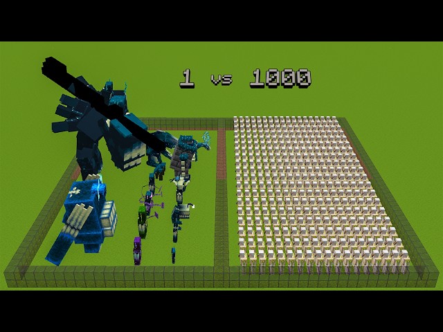 ALL WARDENS vs 1000 IRON GOLEM in Minecraft