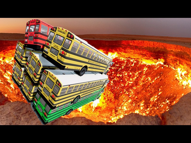 TOP BeamNG Drive – TOP 100 School Bus Crashes & Jumps | Crazy Bus Crash Videos