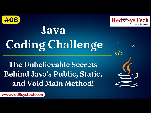 Java Interview Question: Why public static void main() in Java? | HackerRank Coding | Red9SysTech