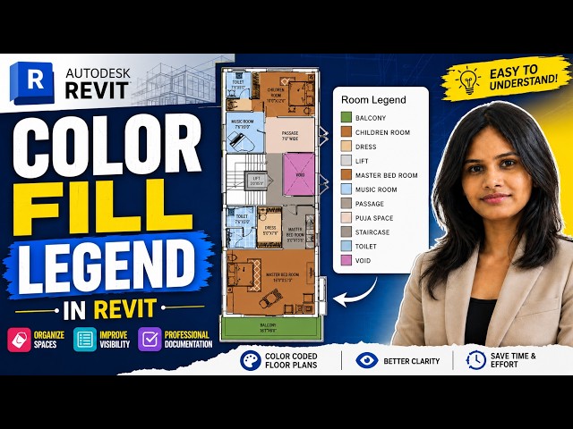 How to Create a Color Fill Legend in Revit | Revit Tutorial for Beginners