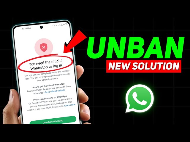 You need the official WhatsApp to log in Problem New 2026 | Fix Whatsapp Login Problem Solution 2026