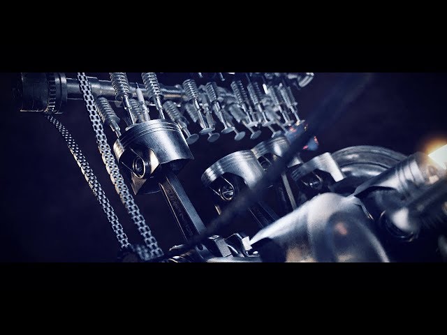 Mercedes AMG 5.5 L V8 BiTurbo - 3D Blender Animation