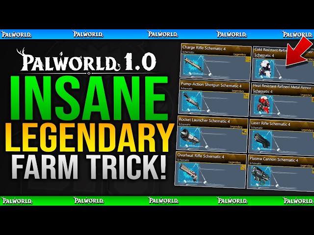 Palworld - How To Get EASY LEGENDARY WEAPONS & ARMOR TRICK! - Legendary Schematics Best FARM Guide
