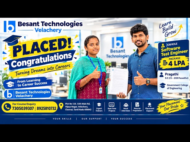 Software Testing Training in Chennai | From Fresher to Software Tester | Pragathi Journey