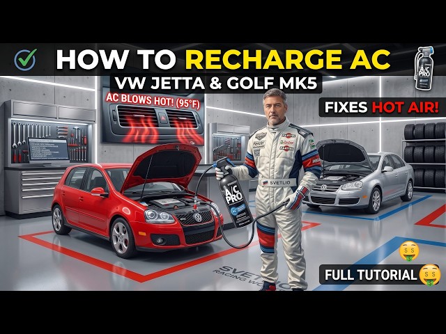 How to Add Freon to a VW MK5 Jetta/Golf (Step-by-Step AC Fix)