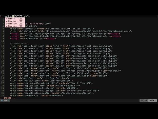 Bootstrap MySQL Forms Template