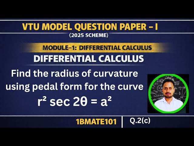 Differential Calculus | Radius of Curvature