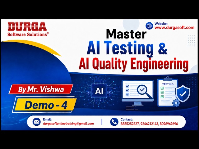 Master AI Testing & AI Quality Engineering tutorial || by Mr. Vishwa On 20-08-2026 @7PM (IST)