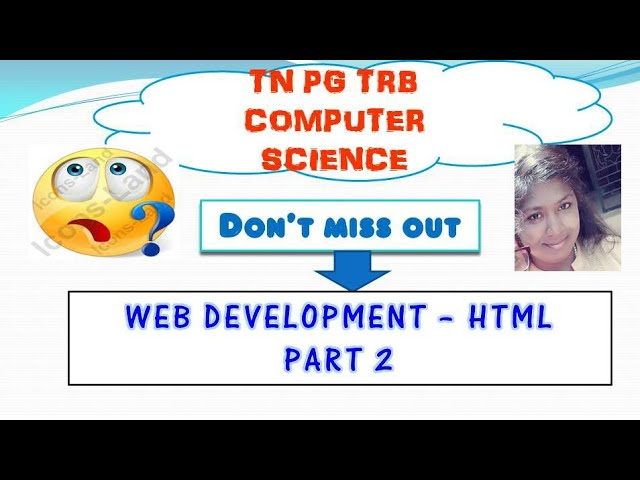 PG TRB Computer Science Web Development HTML Part 2
