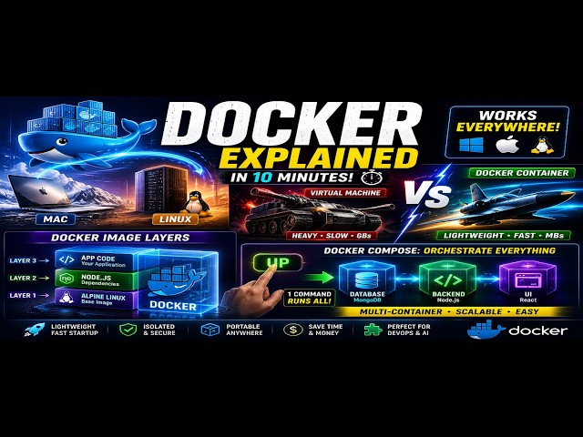 🐳 Docker Explained in 10 Minutes | Containers Made Simple