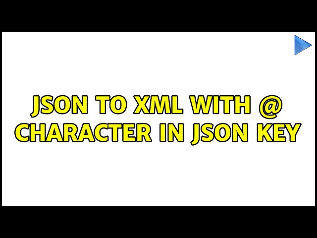 JSON to XML with @ character in json key