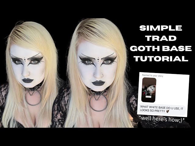 Simple trad goth makeup tutorial (ITS SO EASY EVEN BEGINNERS CAN DO IT)