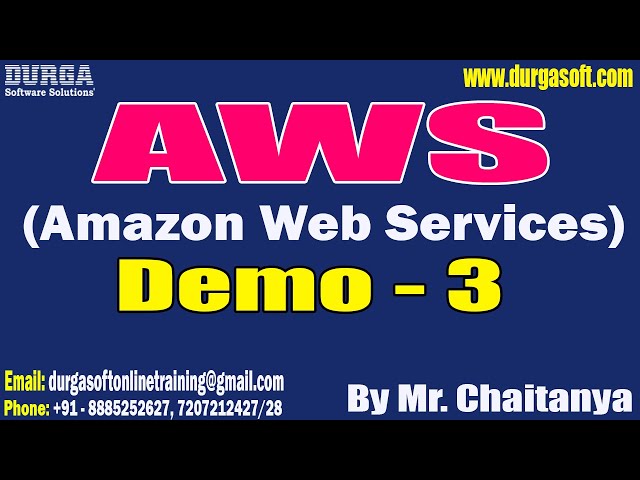 AWS (Amazon Web Services) tutorials || Demo - 3 || by Mr. Chaitanya On 24-01-2026 @7PM (IST)