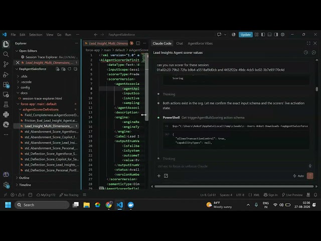 Custom Invocation of Scorer Evalaution through Apex and Flow in Agentforce Session Tracing