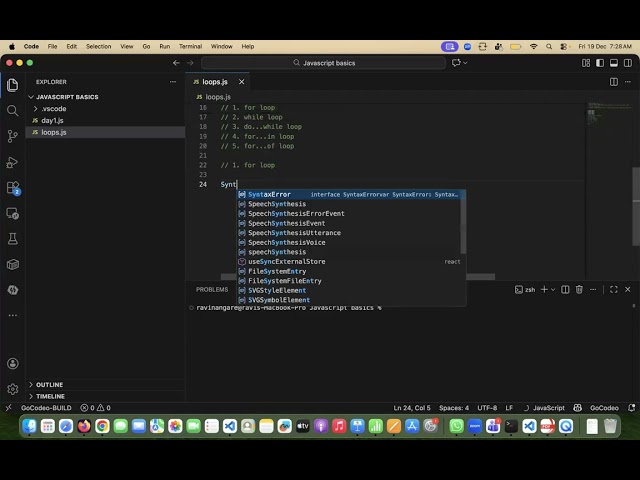 Playwright Java Script day 6 (loops in Java script, for, while, do while, for in, for of)